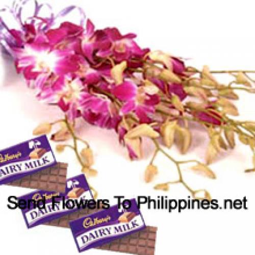 Cute Pink Orchids with Cadbury Chocolates