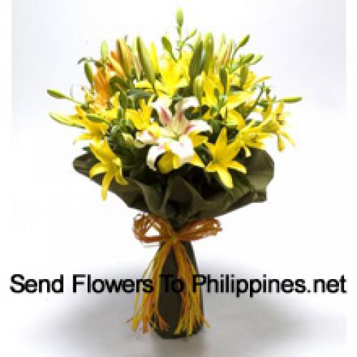 Cute Yellow and White Lilies