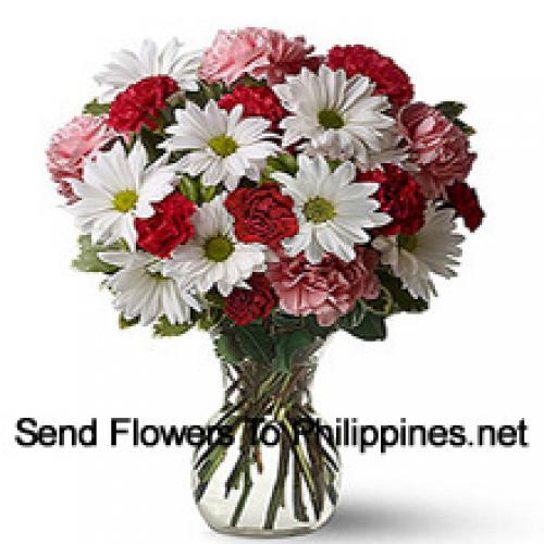 Cute 24 Carnations and Gerberas