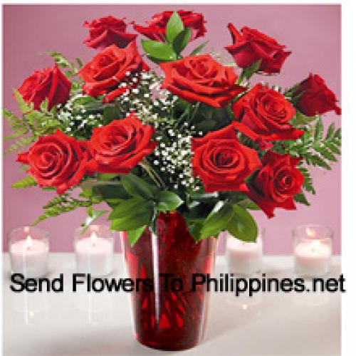 Elegant 12 Red Roses