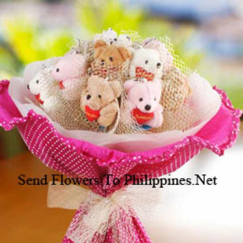 A Pretty Teddy Bouquet