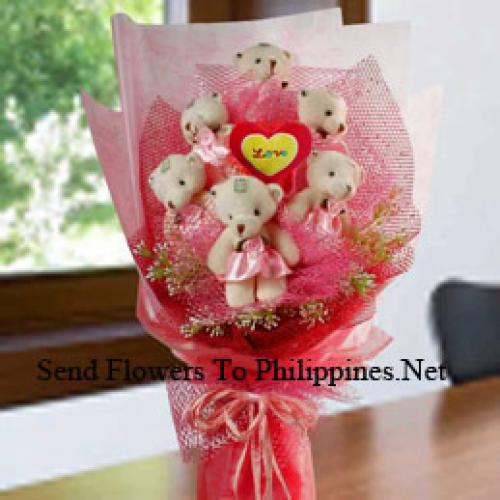 Charming Bouquet of Teddy Bears