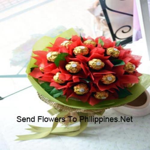 Beautifully Wrapped 24 Pcs Rochers Bouquet