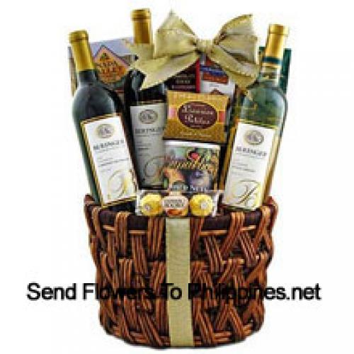 Basket Containing Imported Wine