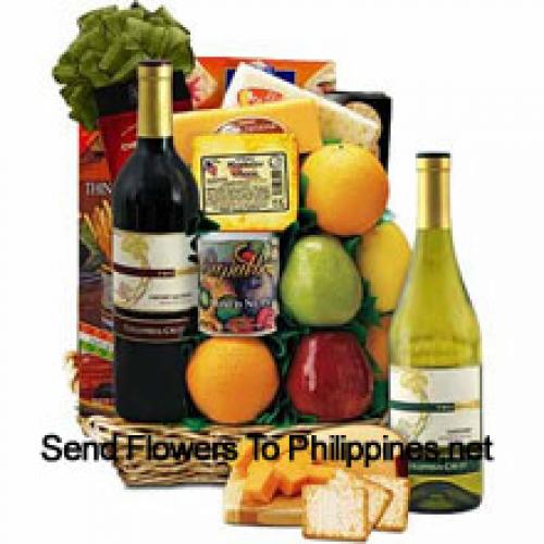 Charming Hamper Containing Wine