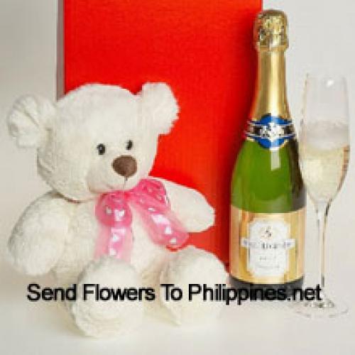 Sparkling Wine And Teddy Bear